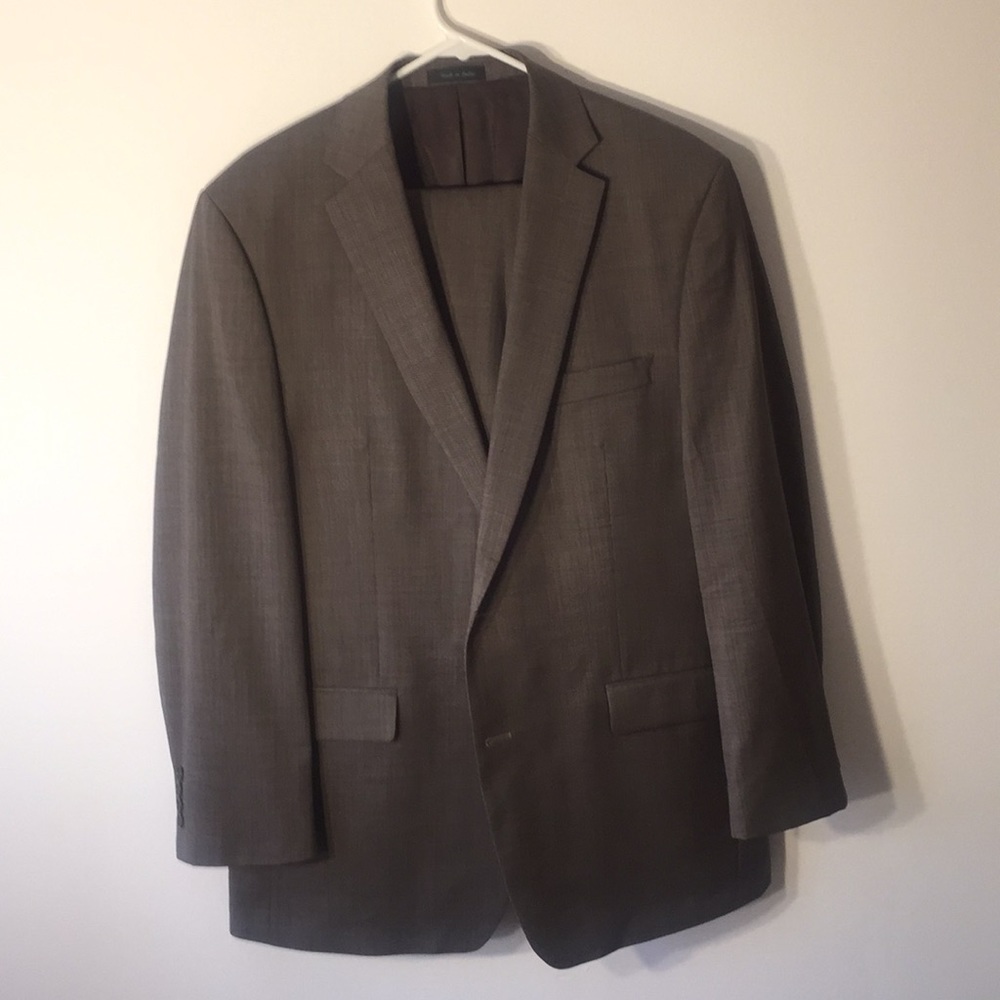 Men suit.  Calvin Klein. Brown light grey
